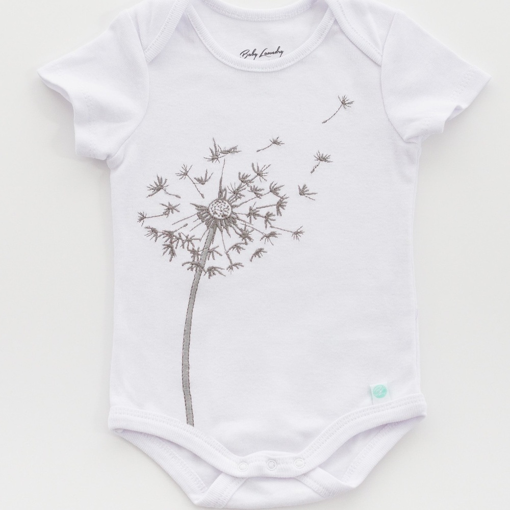 Baby Laundry 'Dandelion Breeze' Onesie & Slippers